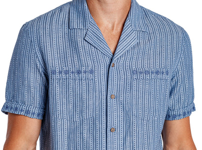 The Desi Shirt - Embroidered - Navy