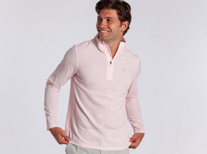 Seersucker Performance Pullover - Pink