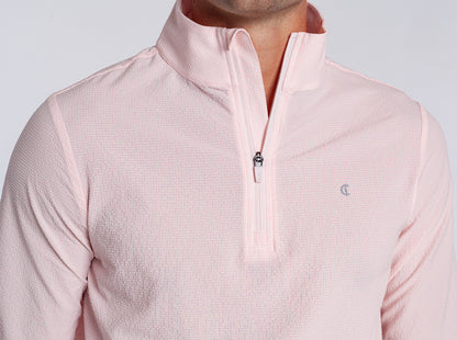 Seersucker Performance Pullover - Pink
