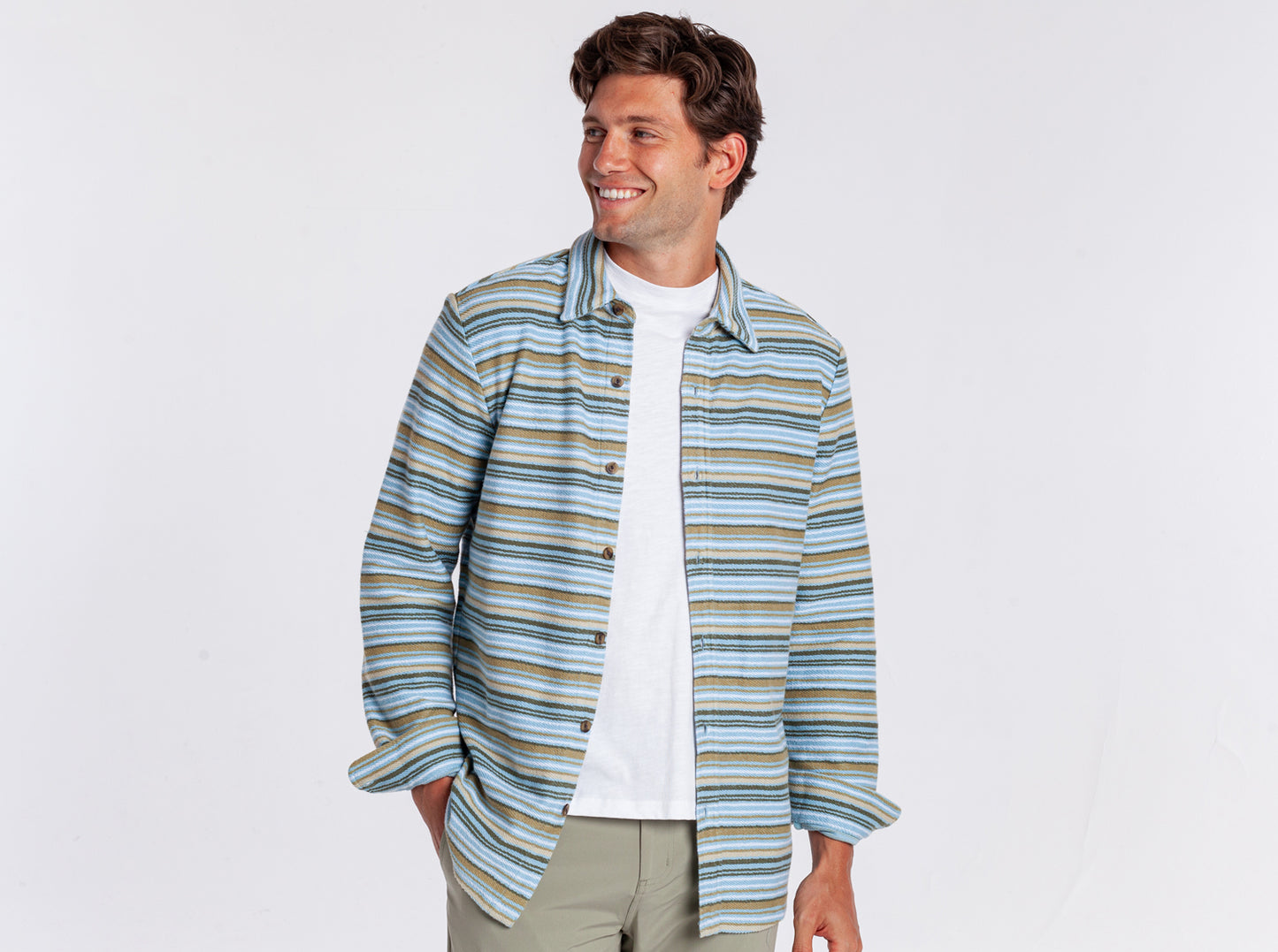 Mexicali Knit Overshirt - Olive