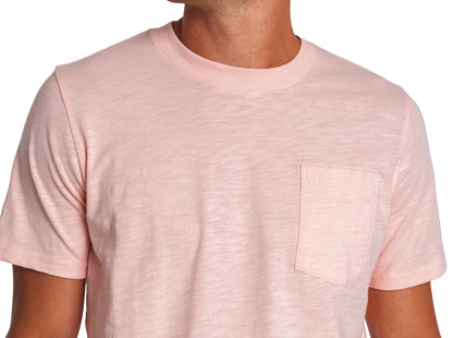 Slub Cotton Short Sleeve T-Shirt - Pink Sand