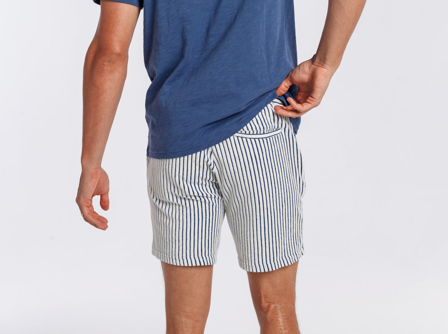 Cruiser Terry Shorts - Striped Jacquard - Natural