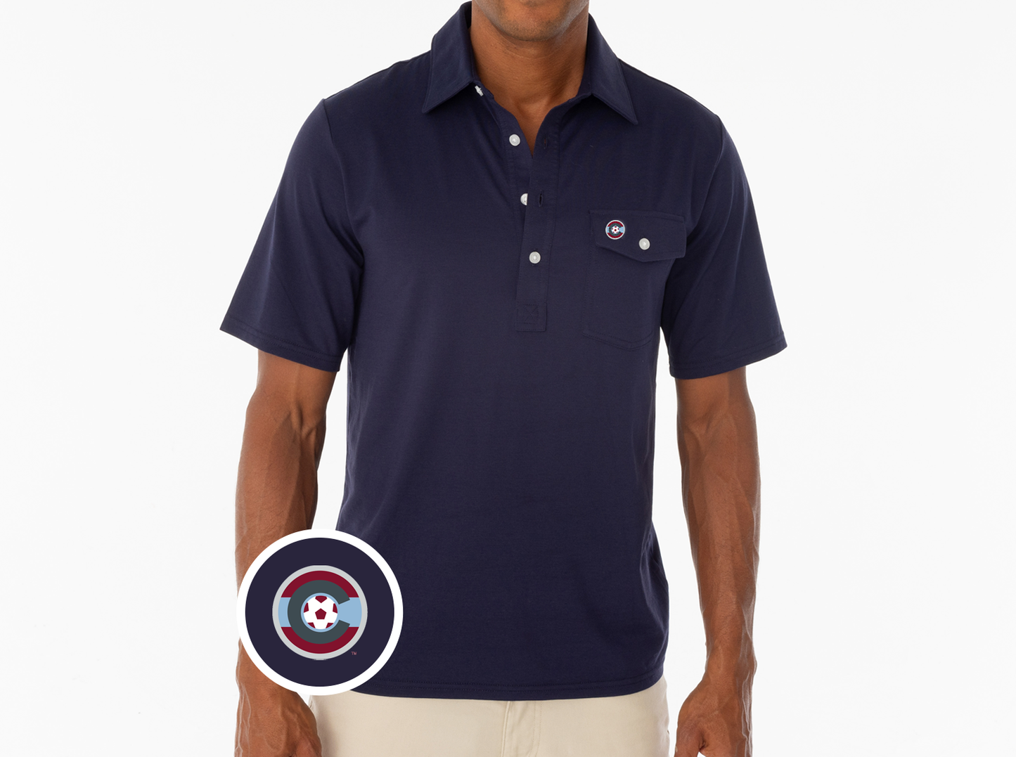 COLORADO RAPIDS - Coaches Players Shirt - C - Navy
