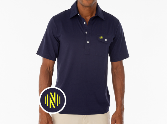Criquet Nashville SC in Coaches Players Shirt, N, Navy, view 1