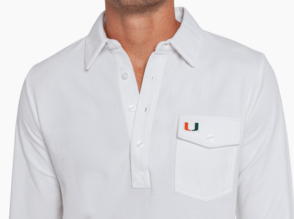 Miami - Long Sleeve Players Shirt - U Icon - White