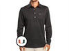 Miami - Jacquard Long Sleeve Range Polo - U Icon - Black