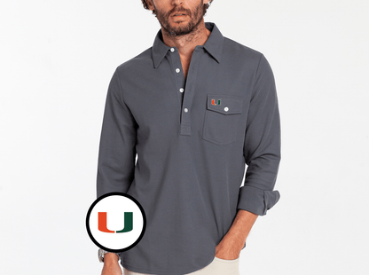 Miami - Long Sleeve Players Shirt - U Icon - Blue Steel
