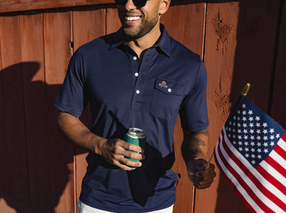 Willie Nelson Players Shirt - Willie Braids - Navy