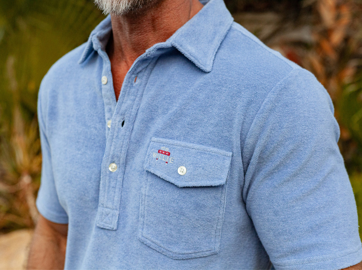 Willie Nelson Terrycloth Players Shirt Willie Braids Perry Winkle