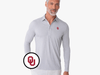Oklahoma - Brrr Long Sleeve Range Polo - OU - Silverado