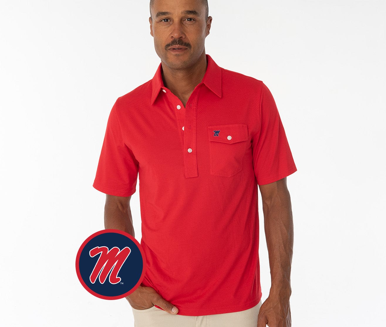 Ole Miss - Coach's Performance Players Shirt - M - Red