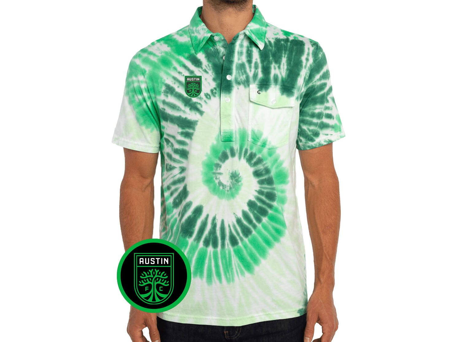 Austin FC - Classic Players Shirt - Badge - Verde Tie-Dye
