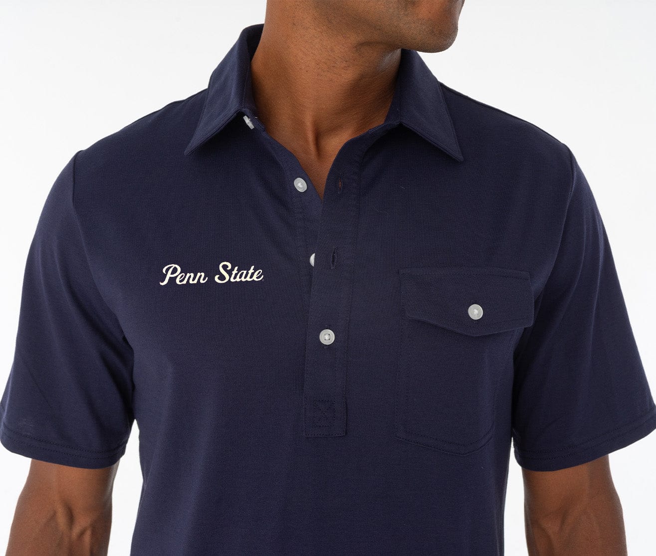 Penn State - Coach's Performance Players Shirt - Script - Navy - Secondary