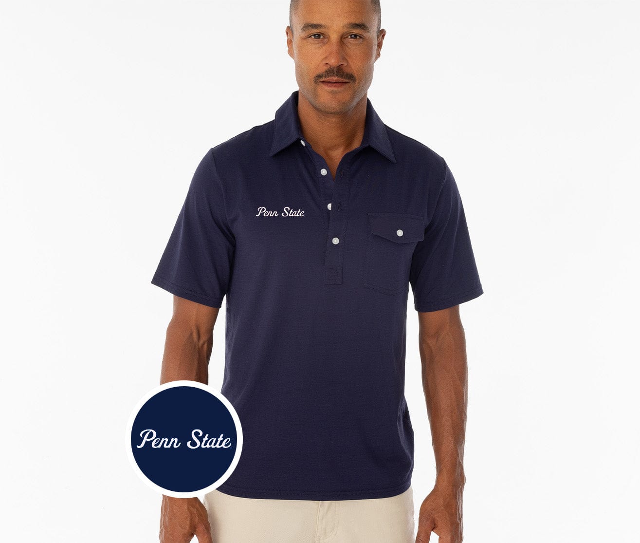 Penn State - Coach's Performance Players Shirt - Script - Navy