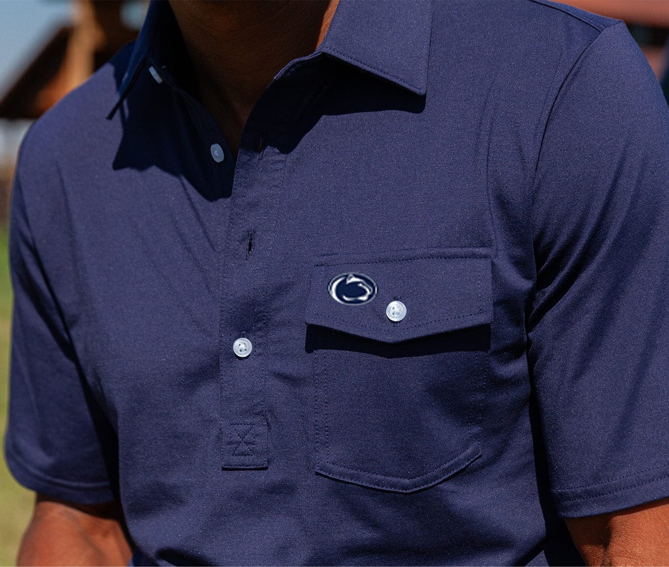 Penn State - Coach's Performance Players Shirt - PSU Lion - Navy - Secondary