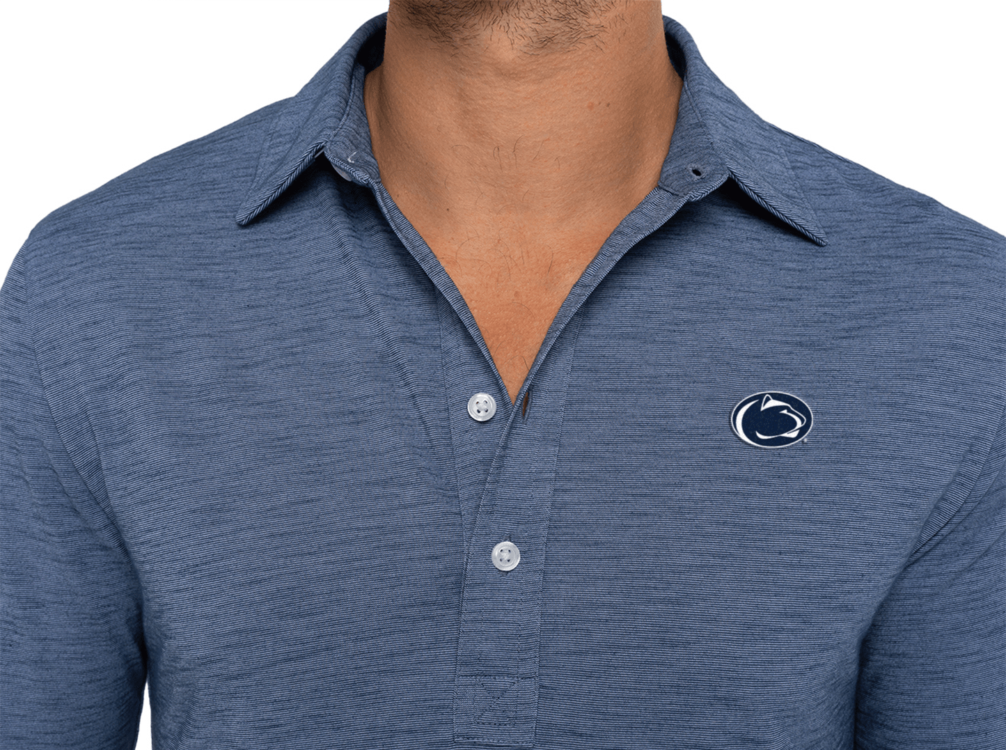 Penn State - Brrr Long Sleeve Range Polo - Lion Icon - Riviera