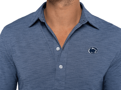 Penn State - Brrr Long Sleeve Range Polo - Lion Icon - Riviera