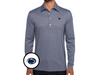 Penn State - Jacquard Long Sleeve Range Polo - Lion Icon - Navy Stripe