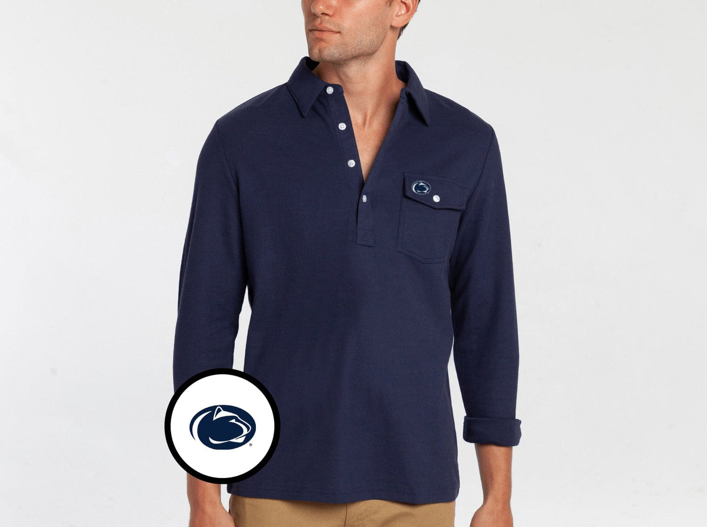 Penn State - Long Sleeve Players Shirt - Lion Icon - Peacoat