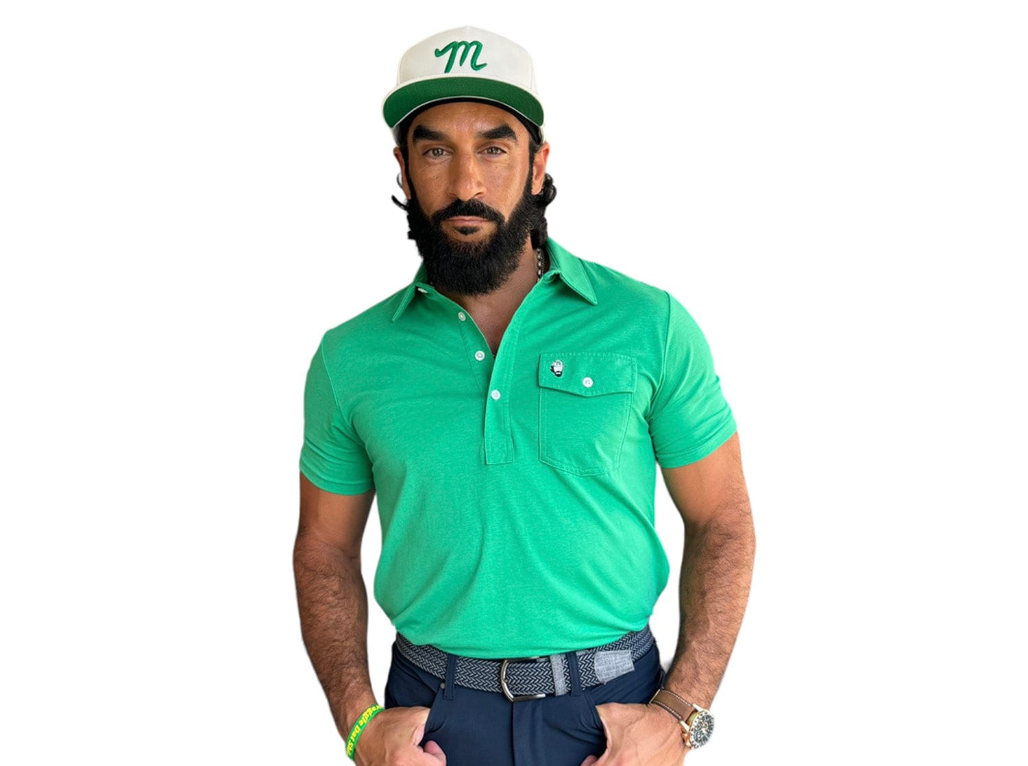 Limited Edition Performance Players Shirt Manolo - Golf Green