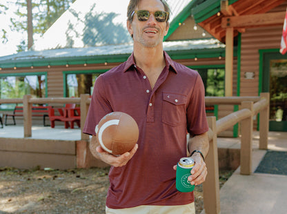 Performance Sport Heather Players Shirt - Maroon