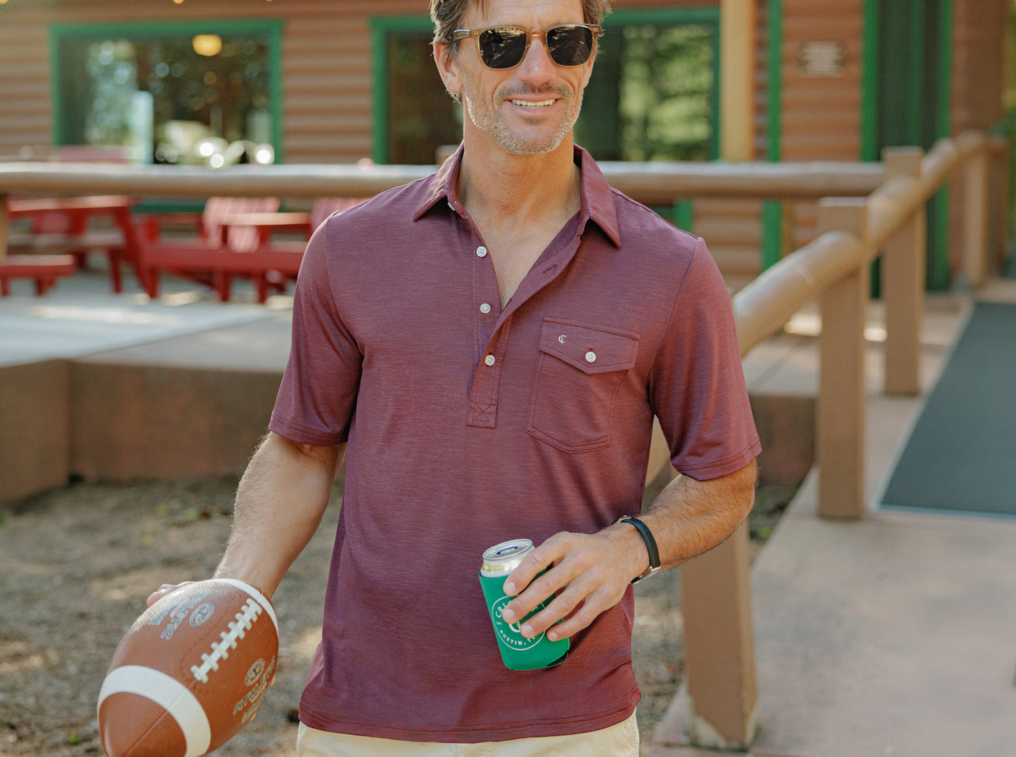 Performance Sport Heather Players Shirt - Maroon