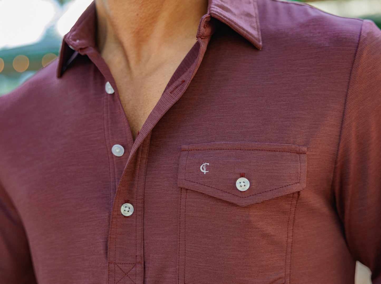 Performance Sport Heather Players Shirt - Maroon