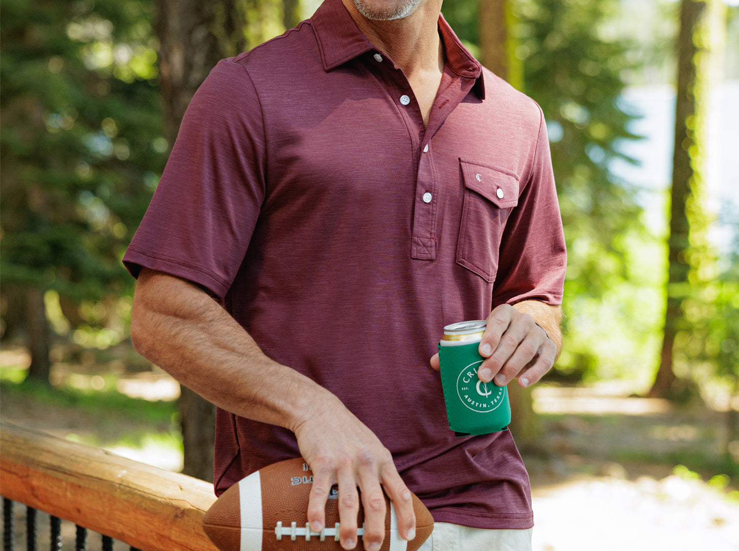 Performance Sport Heather Players Shirt - Maroon