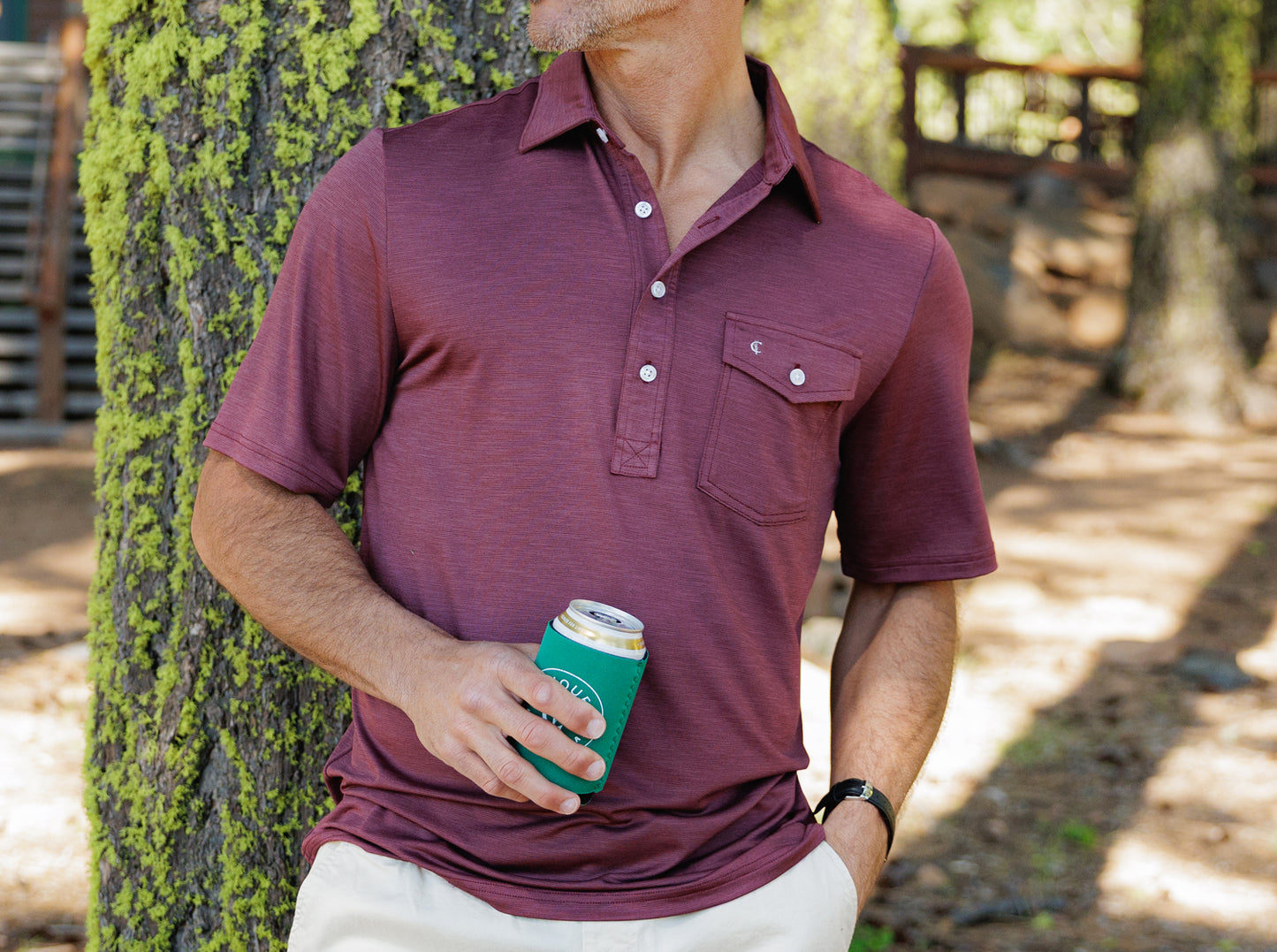 Performance Sport Heather Players Shirt - Maroon