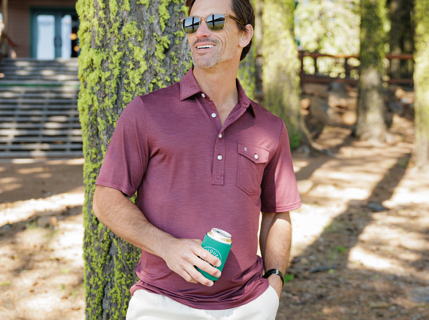 Performance Sport Heather Players Shirt - Maroon
