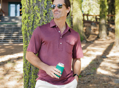 Performance Sport Heather Players Shirt - Maroon