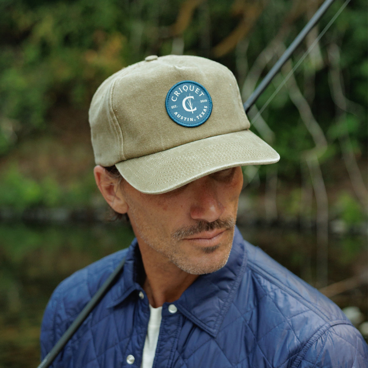 Throwback Hat - Criquet Badge - Washed Brown Twill