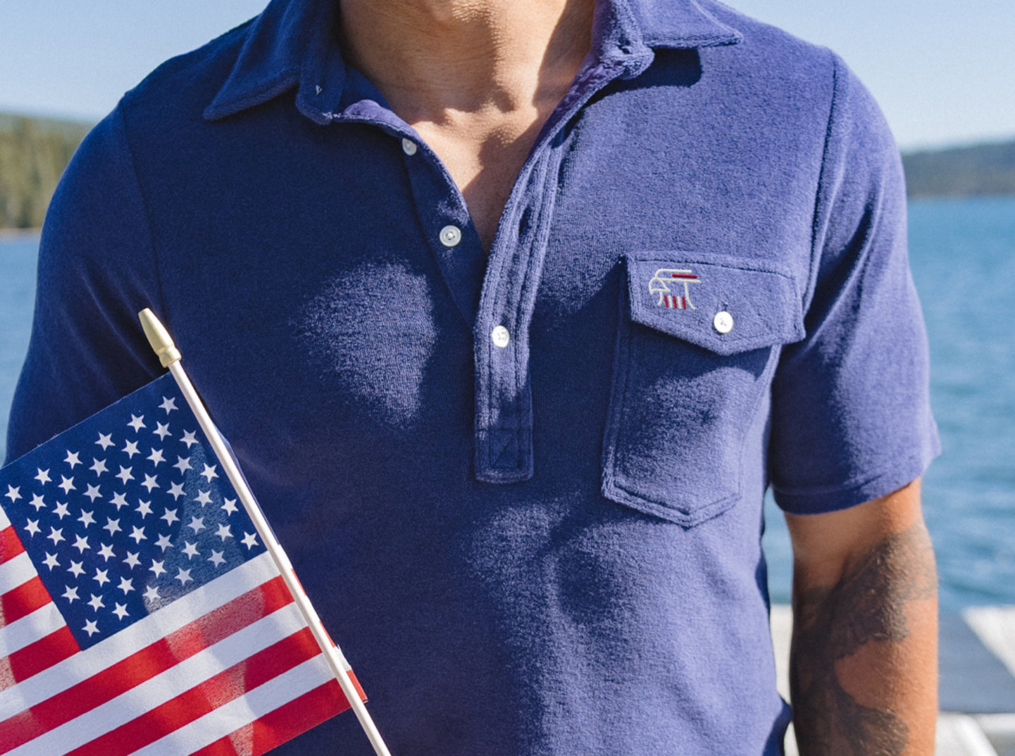 Limited Edition Terrycloth Players Shirt - Eagle - Navy