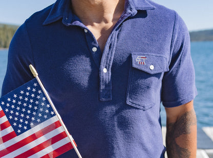 Limited Edition Terrycloth Players Shirt - Eagle - Navy