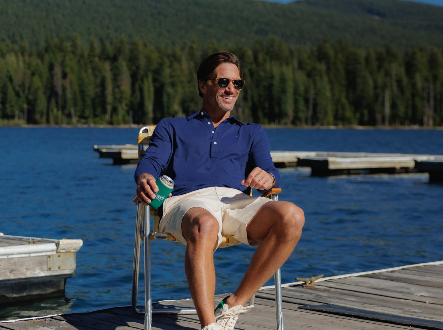 brrr° Long Sleeve Range Polo - Navy