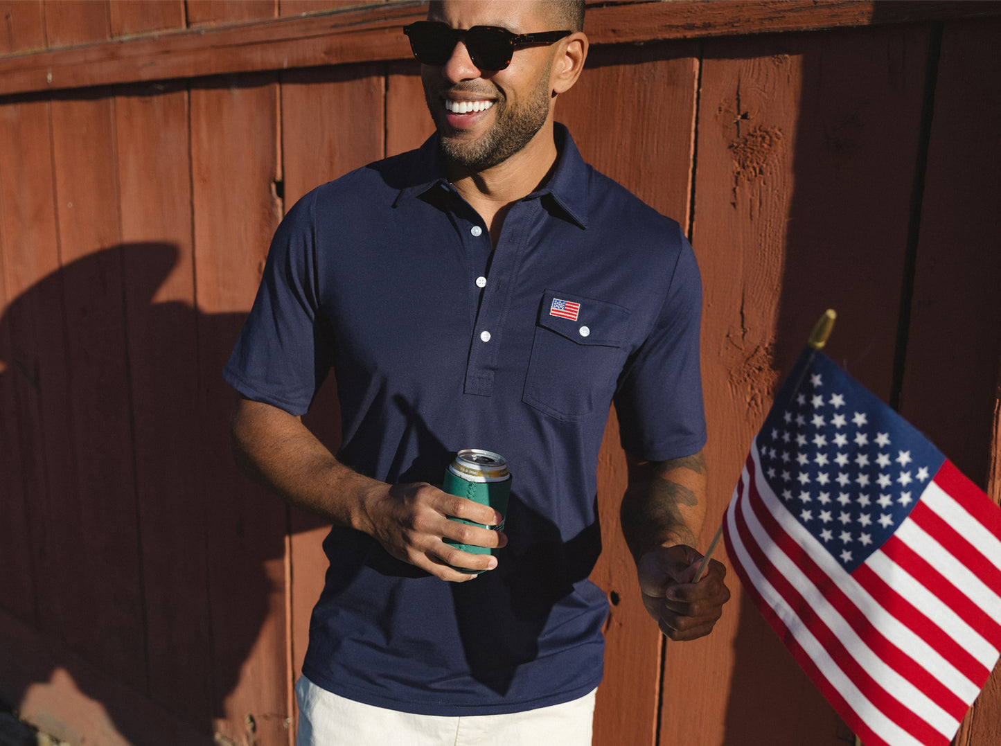 Limited Edition Players Shirt - American Flag - Navy
