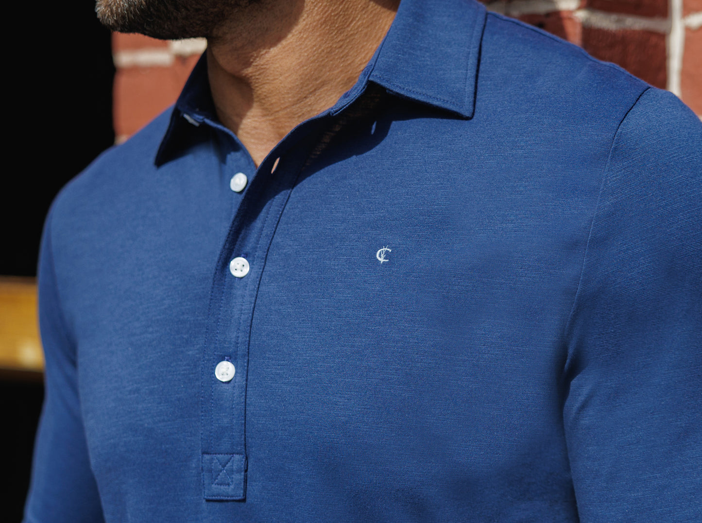 brrr° Long Sleeve Range Polo - Navy