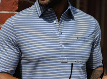 Top-Shelf Players Shirt - Canyon Stripe Blue