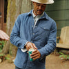 Corduroy Quilted Shacket - Slate Blue