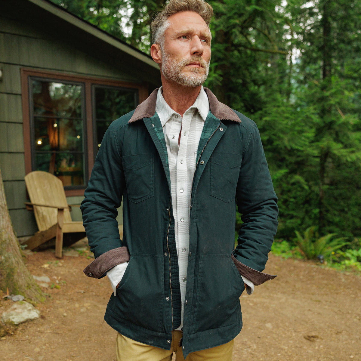 Waxed Ranch Jacket - Dark Forest
