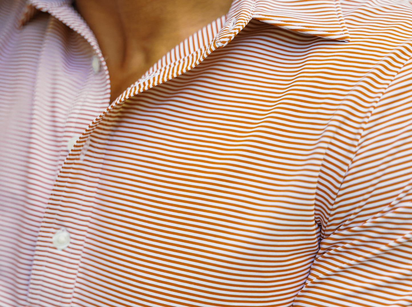 Performance Sport Range Polo - Hobby Stripe - Burnt Orange
