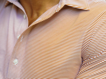 Performance Sport Range Polo - Hobby Stripe - Burnt Orange