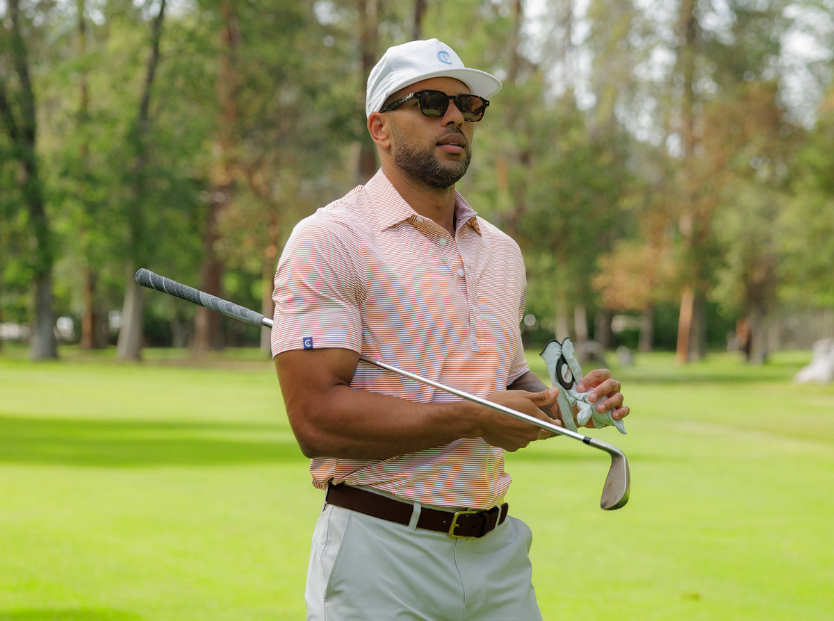 Performance Sport Range Polo Hobby Stripe Burnt