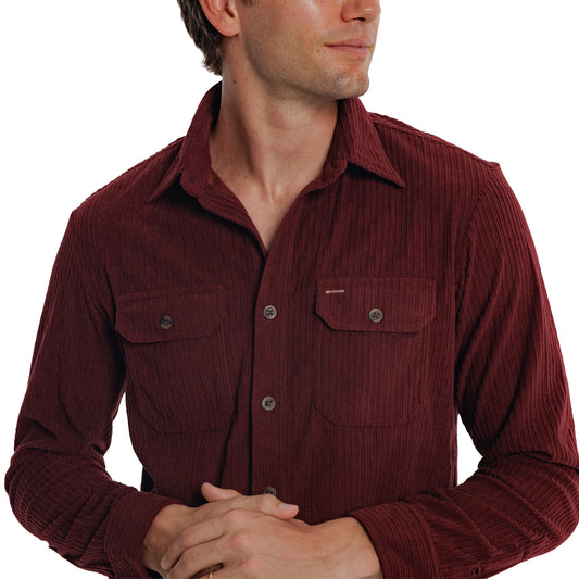 Heritage Corduroy Utility Shirt - Port