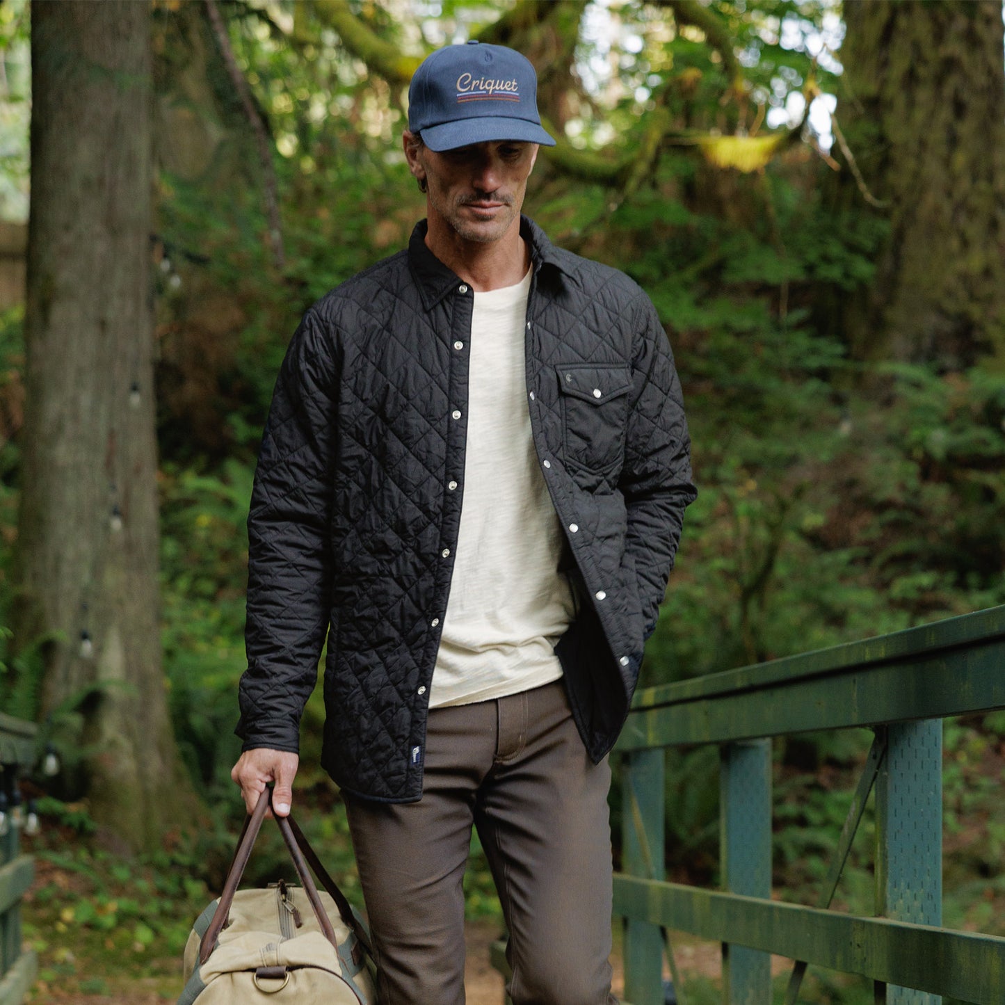 Quilted Shacket - Black