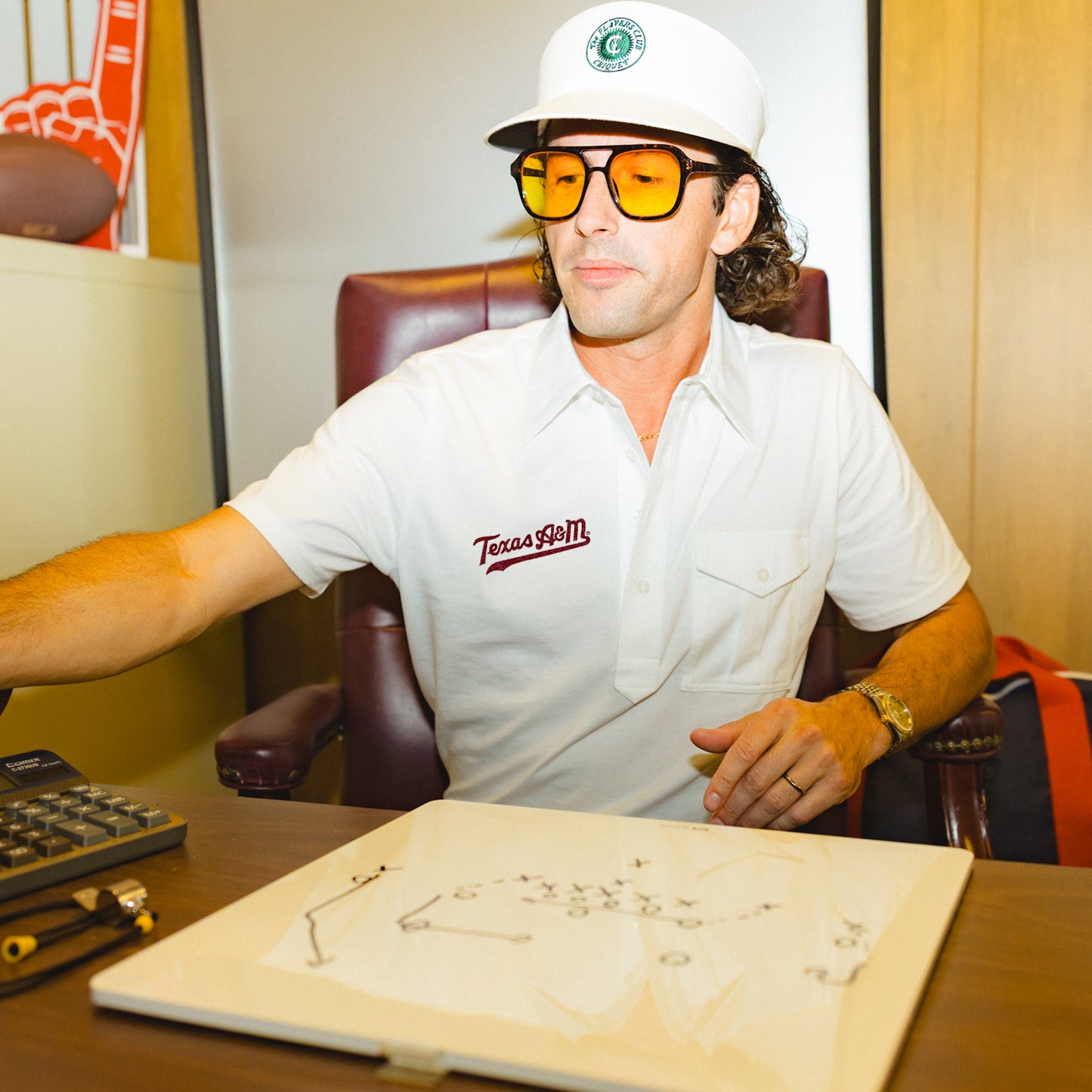 Texas A&M - Retro Coach's Shirt - Texas A&M Script - White