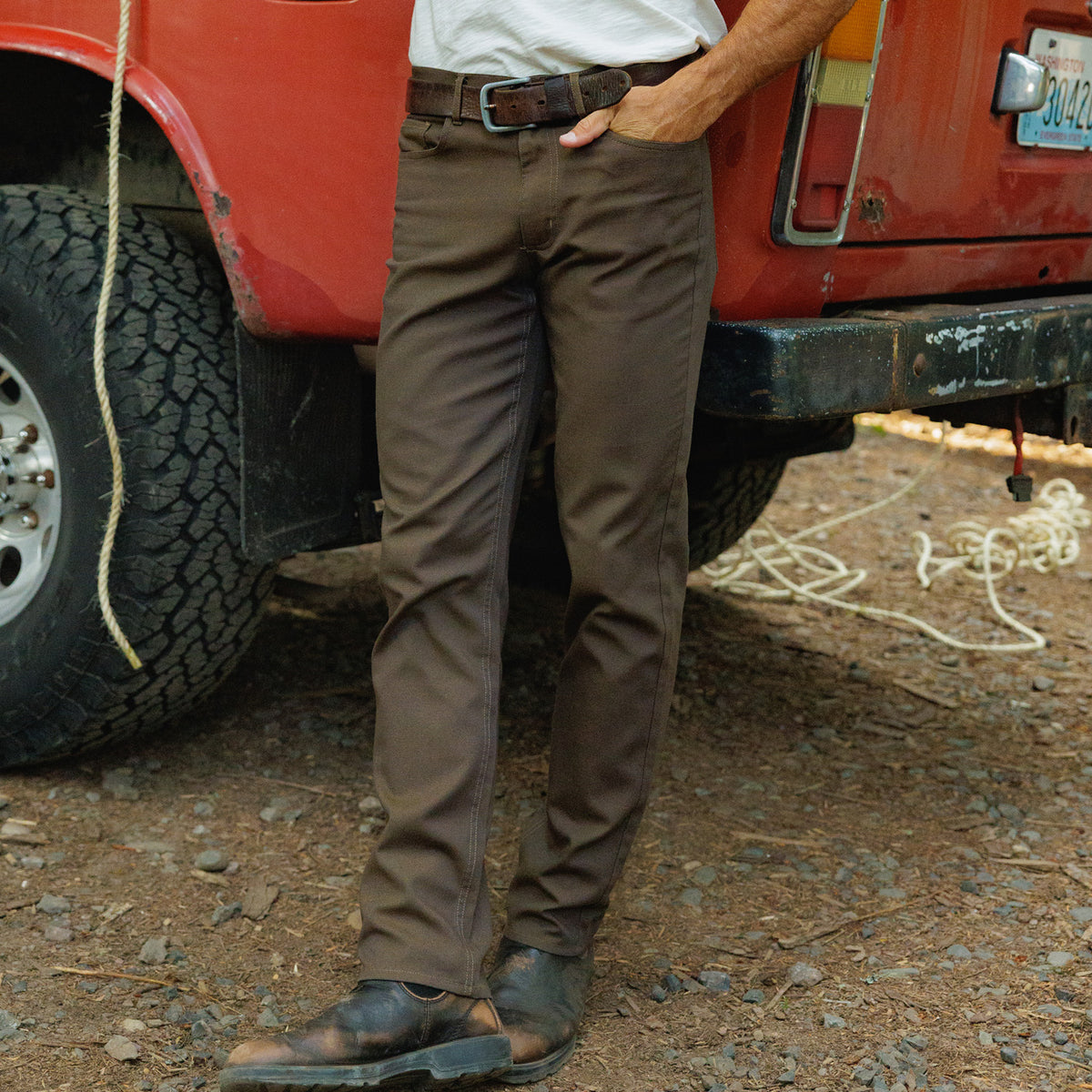 Comfort Canvas Pant - Chestnut