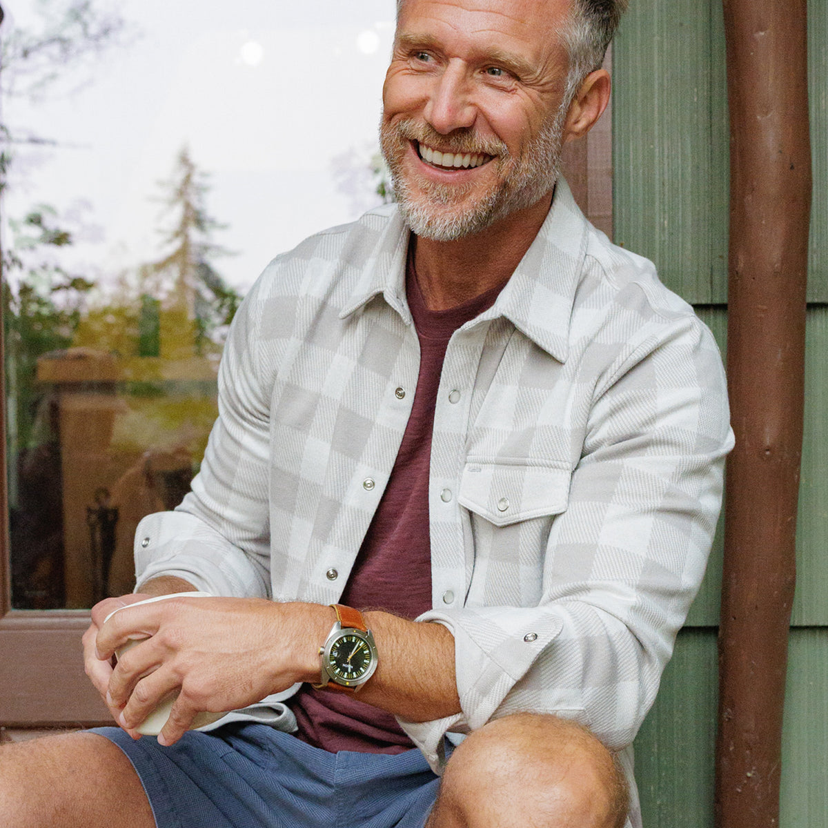 Chill-Knit Twill Pearl Snap - Buffalo Check Birchwood