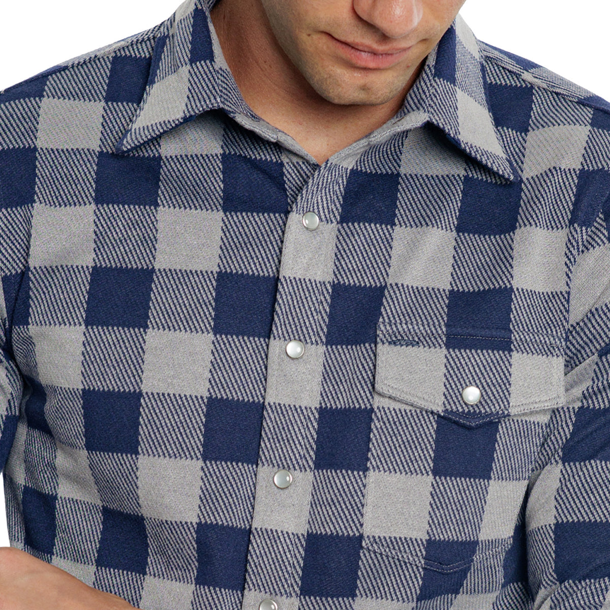 Chill-Knit Twill Pearl Snap - Buffalo Check Navy