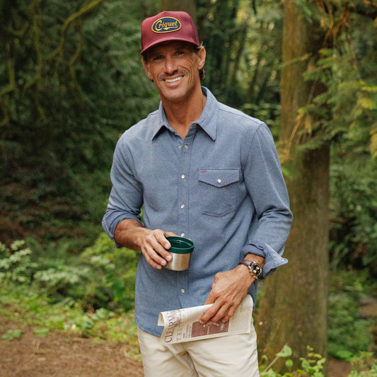 Chill-Knit Twill Pearl Snap - Navy